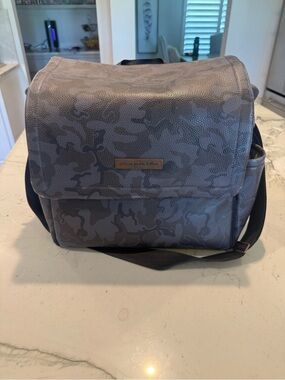 Petunia Pickle Bottom gray  Camo Messenger Bag